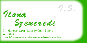 ilona szemeredi business card